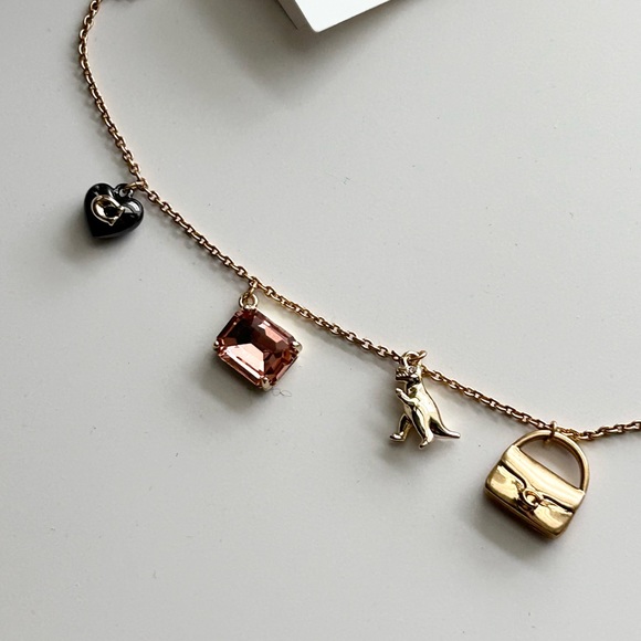 NWT Coach Signsture Tabby Charm Necklace - Picture 4 of 5